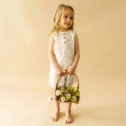 Organic Toddler Tank & Shorts Set - Floral Summer Bloom