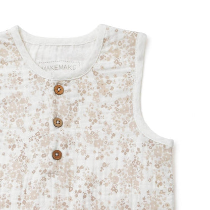 Organic Toddler Tank & Shorts Set - Floral Summer Bloom
