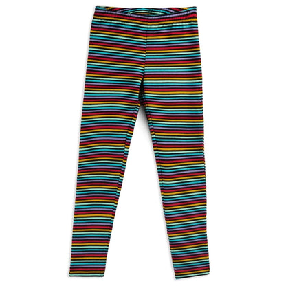Organic Toddler Reinforced Knee Leggings - Jewel Stripe