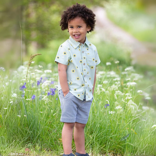 Organic Toddler & Kid Boys Ticking Shorts