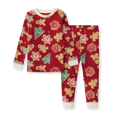 Organic Toddler & Kid Two-Piece Pajamas - Holiday Gingerbread Bake