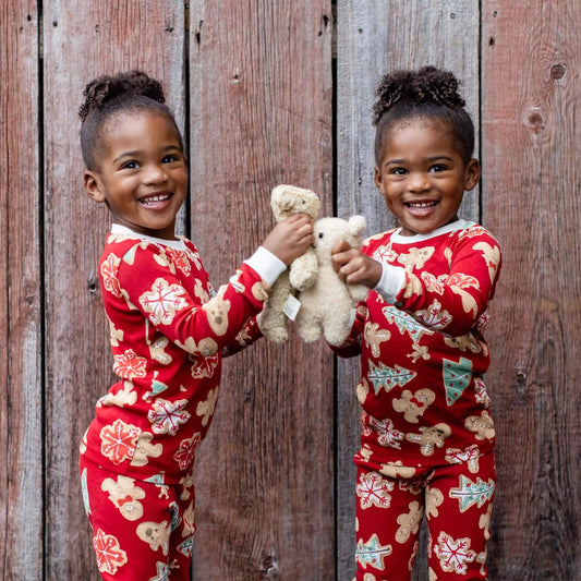 Organic Toddler & Kid Two-Piece Pajamas - Holiday Gingerbread Bake