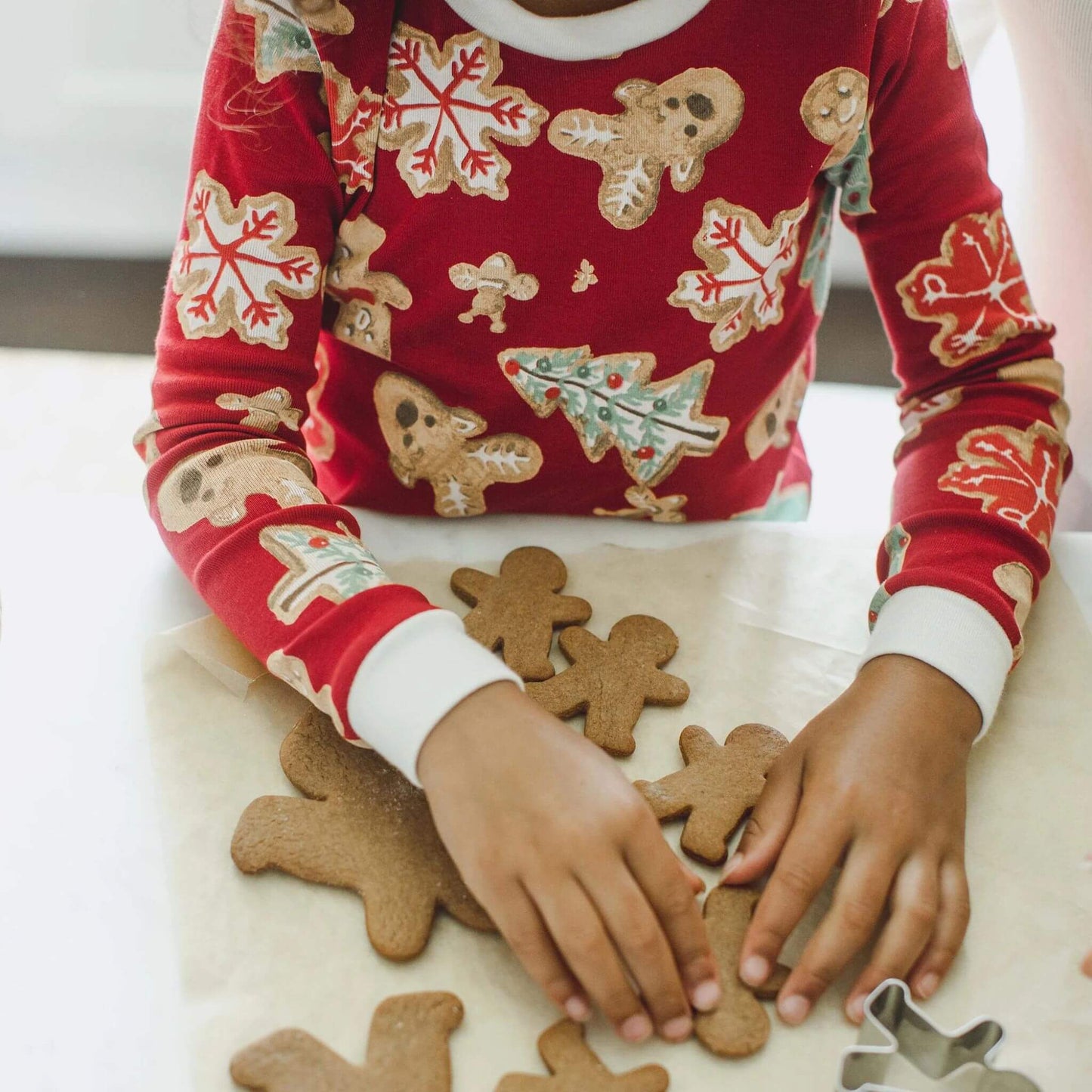 Organic Toddler & Kid Two-Piece Pajamas - Holiday Gingerbread Bake