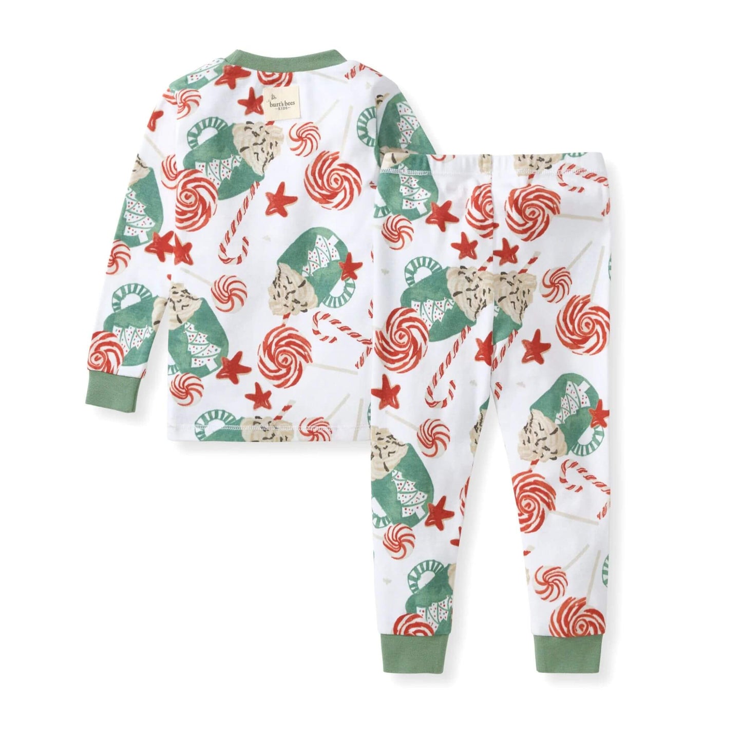 Organic Toddler & Kid Two-Piece Pajamas - Holiday Peppermint Mocha