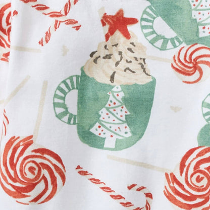 Organic Toddler & Kid Two-Piece Pajamas - Holiday Peppermint Mocha
