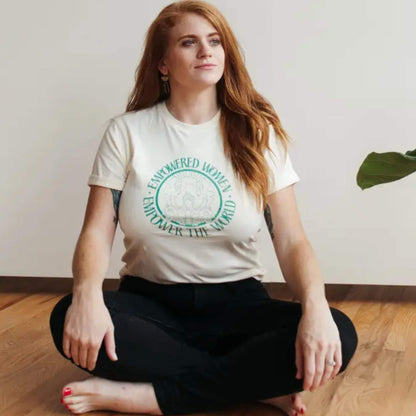 Organic Women's Graphic T-shirt - Empowered Women Empower the World