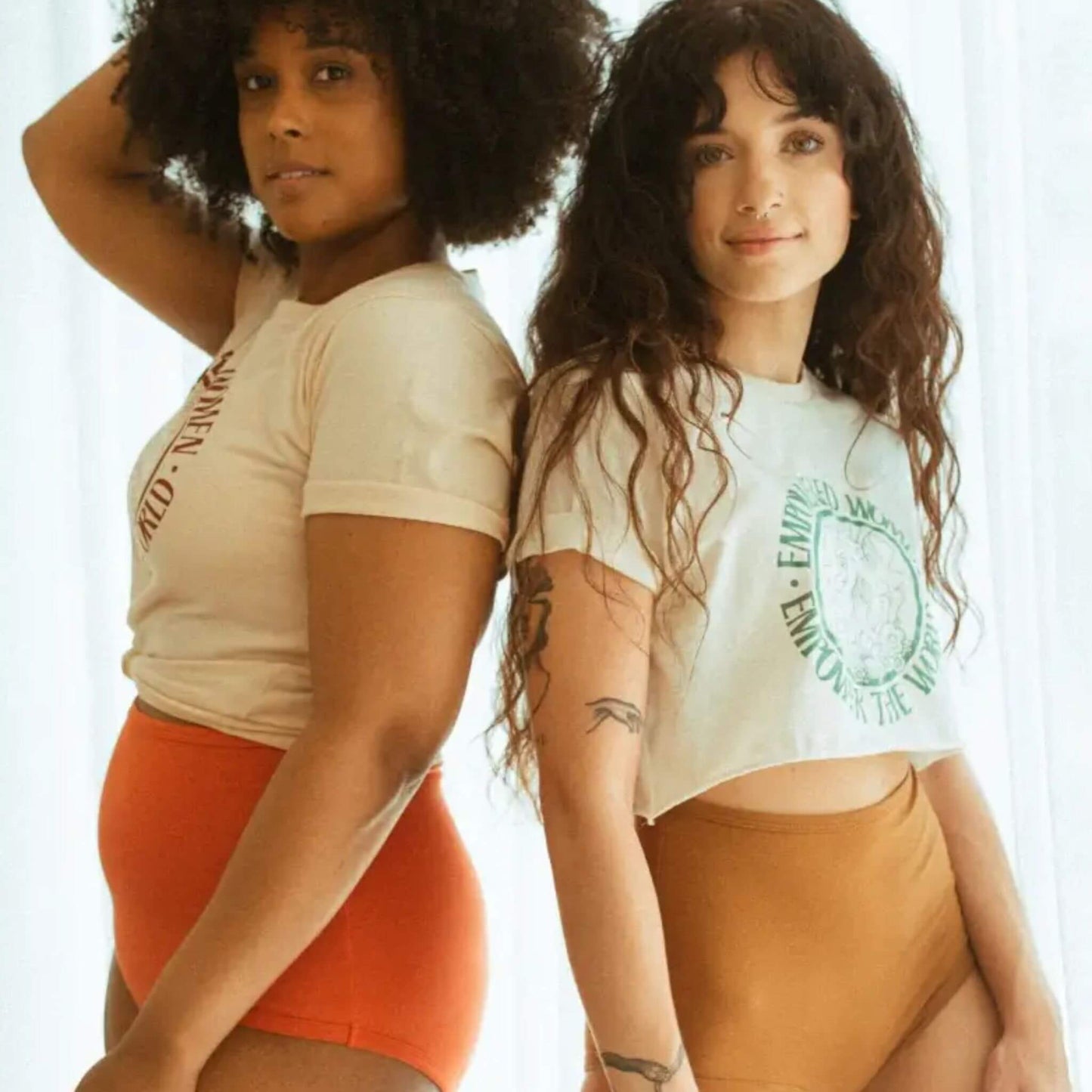 Organic Women's Graphic T-shirt - Empowered Women Empower the World