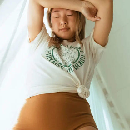 Organic Women's Graphic T-shirt - Empowered Women Empower the World