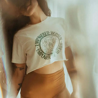 Organic Women's Graphic T-shirt - Empowered Women Empower the World