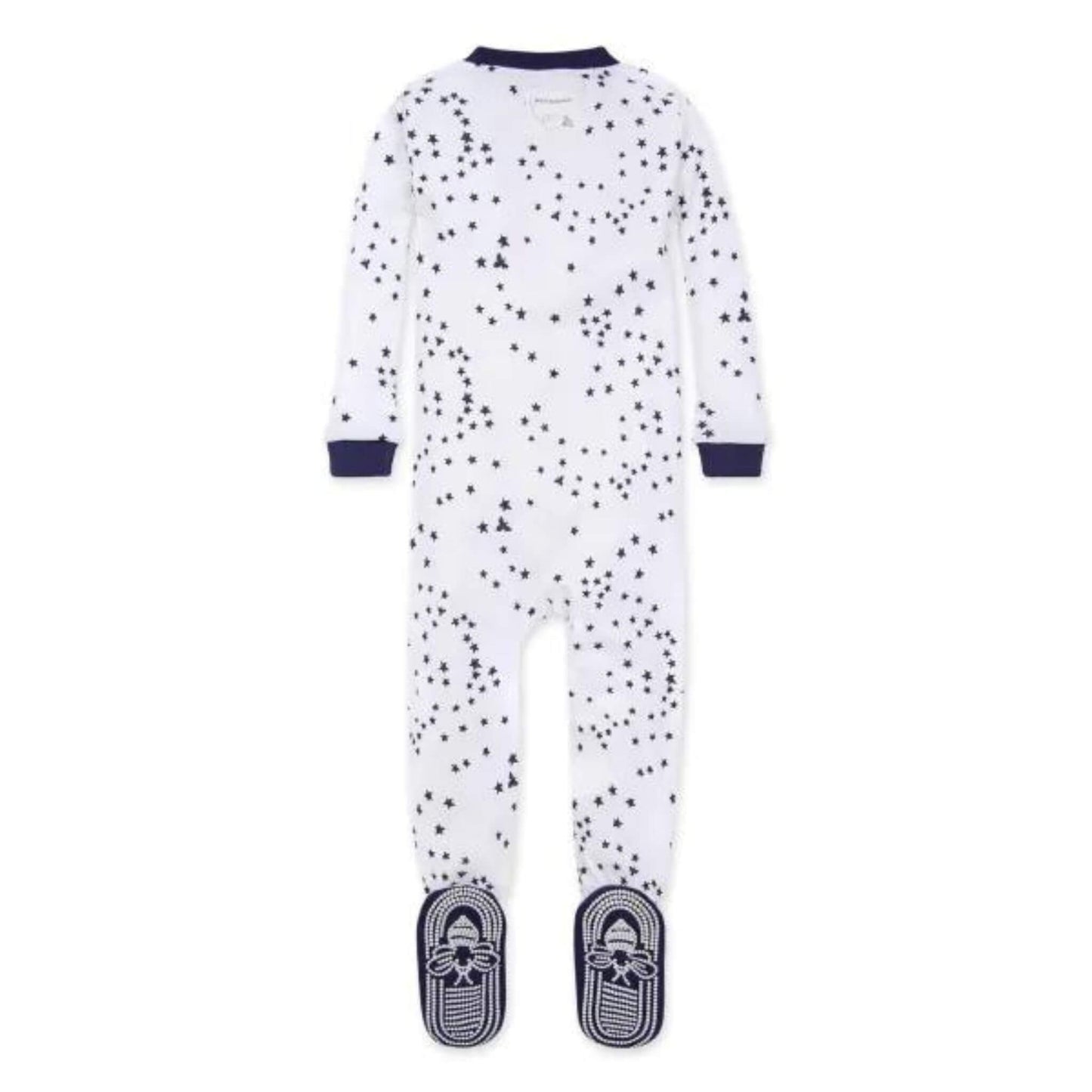 Organic Zip Up Footed Baby Sleeper - Twinkling Stars