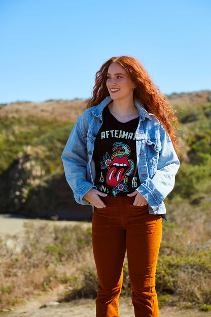 Women's Organic Rolling Stones Paint It Black Long Sleeve