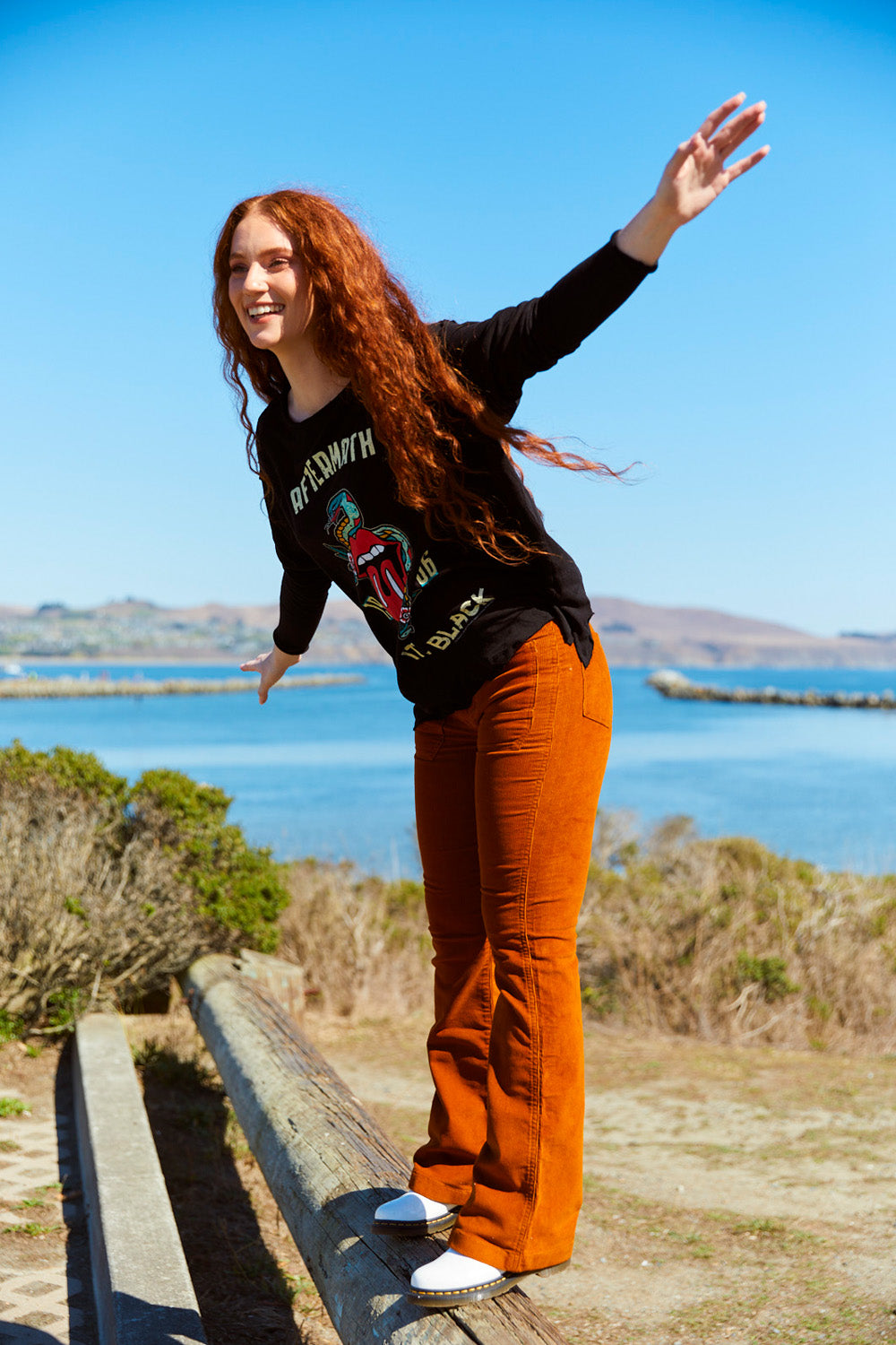Women's Organic Rolling Stones Paint It Black Long Sleeve