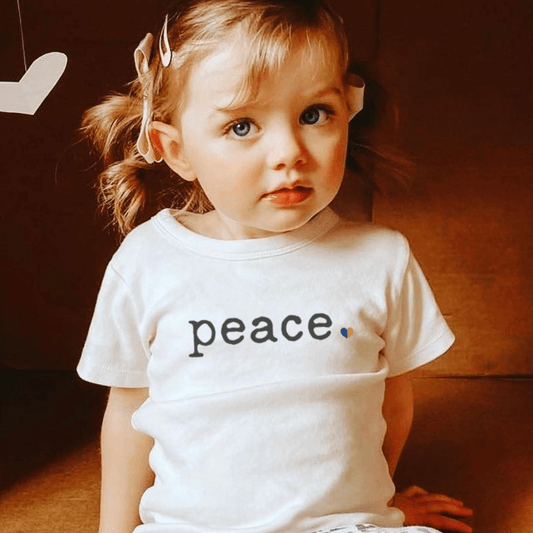 Organic Toddler Graphic Tee - Peace