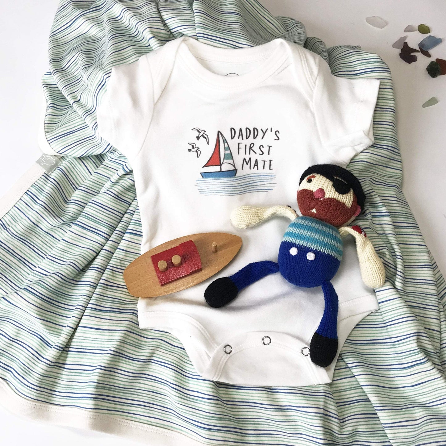 Organic Baby Graphic Bodysuit - Daddy's First Mate