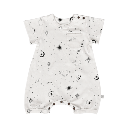 Short Sleeve Organic Baby Romper - Celestial