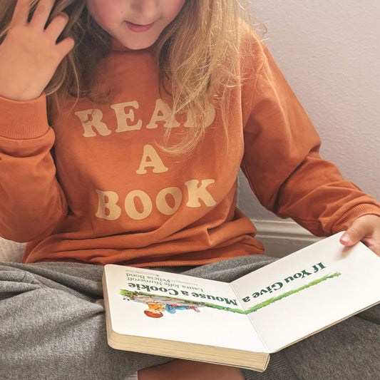 Read a Book Organic Toddler & Kids Pullover Sweatshirt