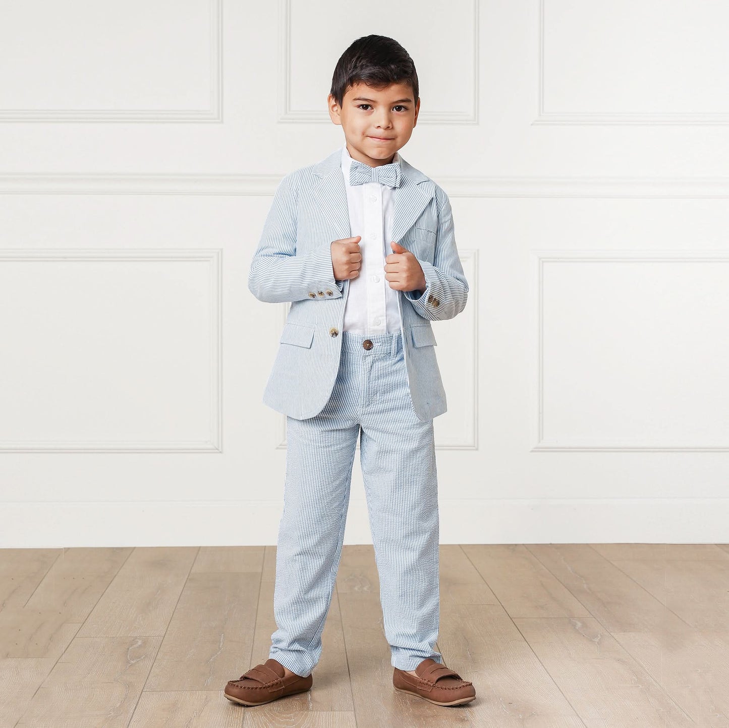 Boys Organic Seersucker Suit Pant