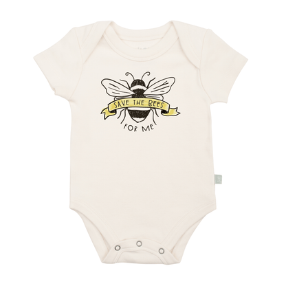 Organic Graphic Baby Bodysuit - Save the Bees