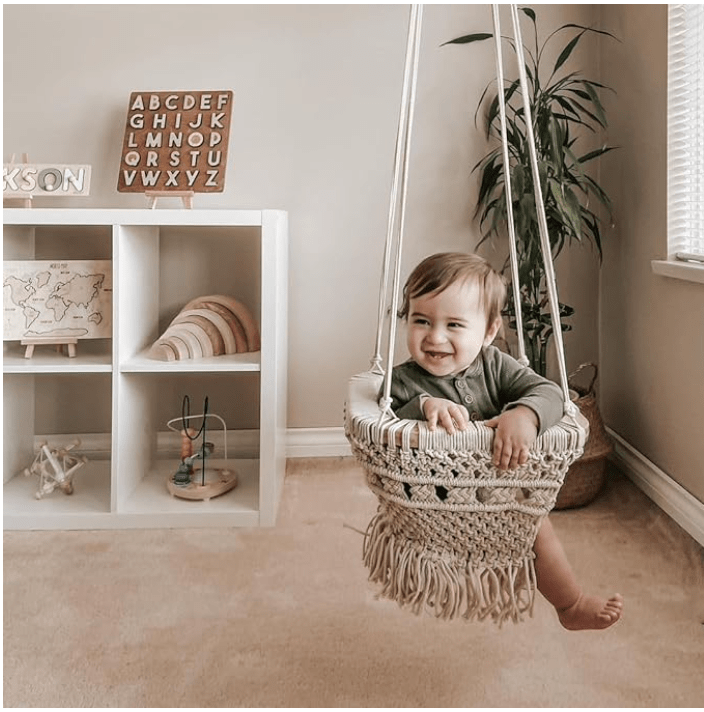 Boho Bundle - Macrame Swing & Toy Basket