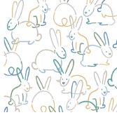 Organic Hooded Bath Towel - Bunnies