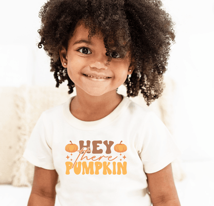 Organic Toddler Graphic Tee - Hey There Pumpkin