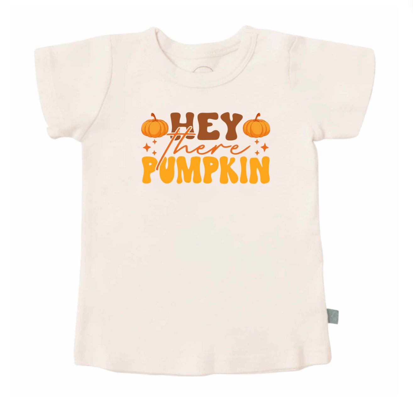 Organic Toddler Graphic Tee - Hey There Pumpkin