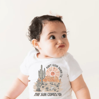 Organic Baby Graphic Bodysuit - Ain't Goin' Down