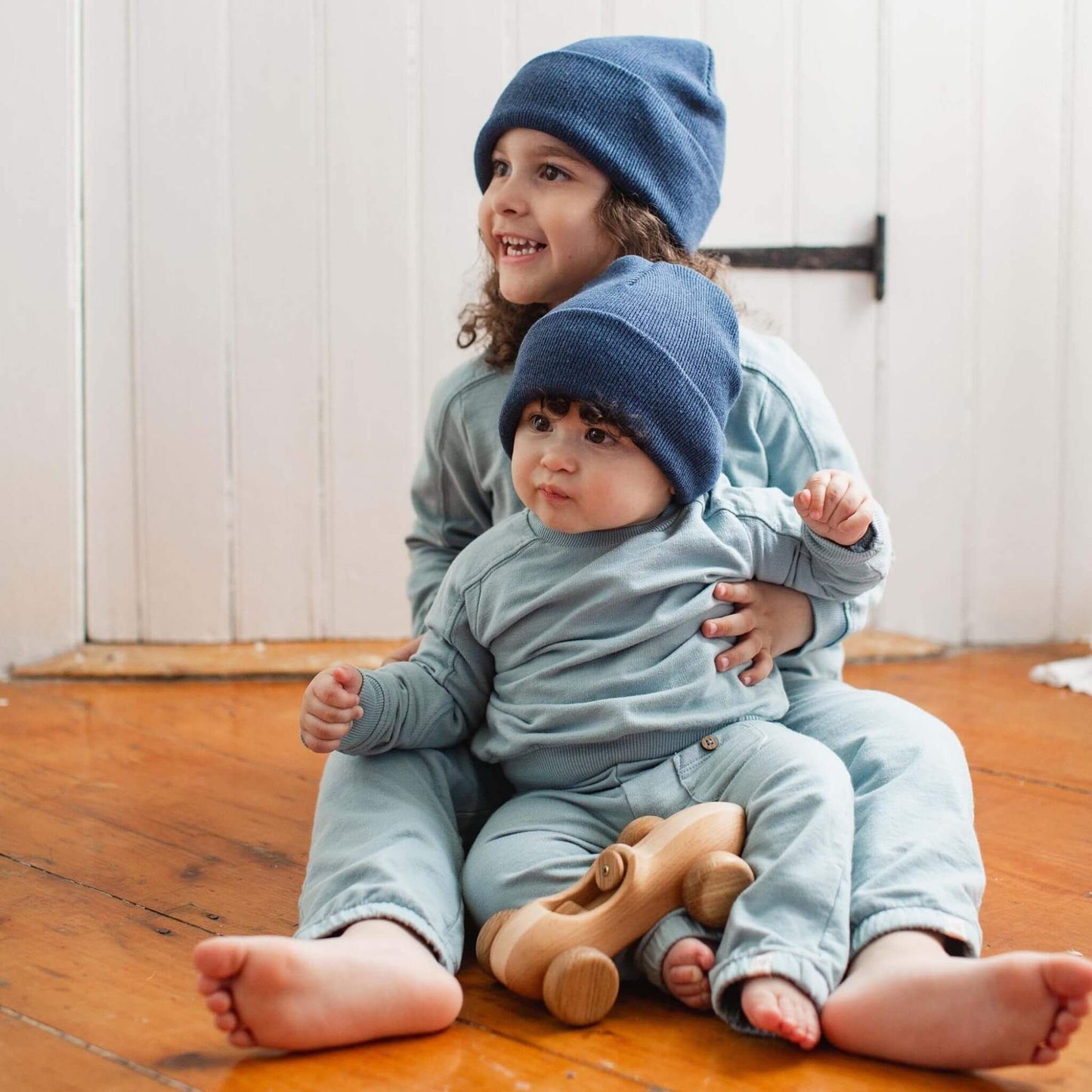 Seamed Toddler Sweatshirt Set - Mountain Blue