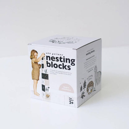 Set of 10 Toddler Nesting Blocks - Animals