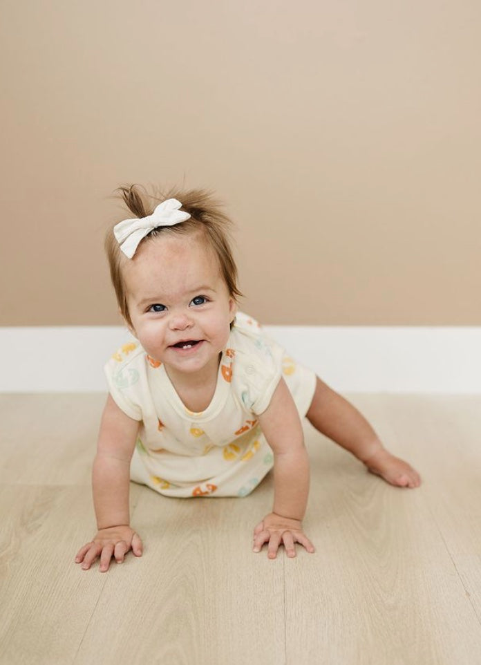 Organic Baby Dress w/ Bloomers - Smiley Bolts