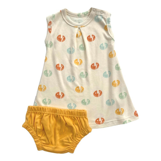 Organic Baby Dress w/ Bloomers - Smiley Bolts