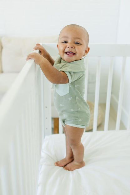 Organic Short Sleeve Baby Bodysuit - Freshwater Snail