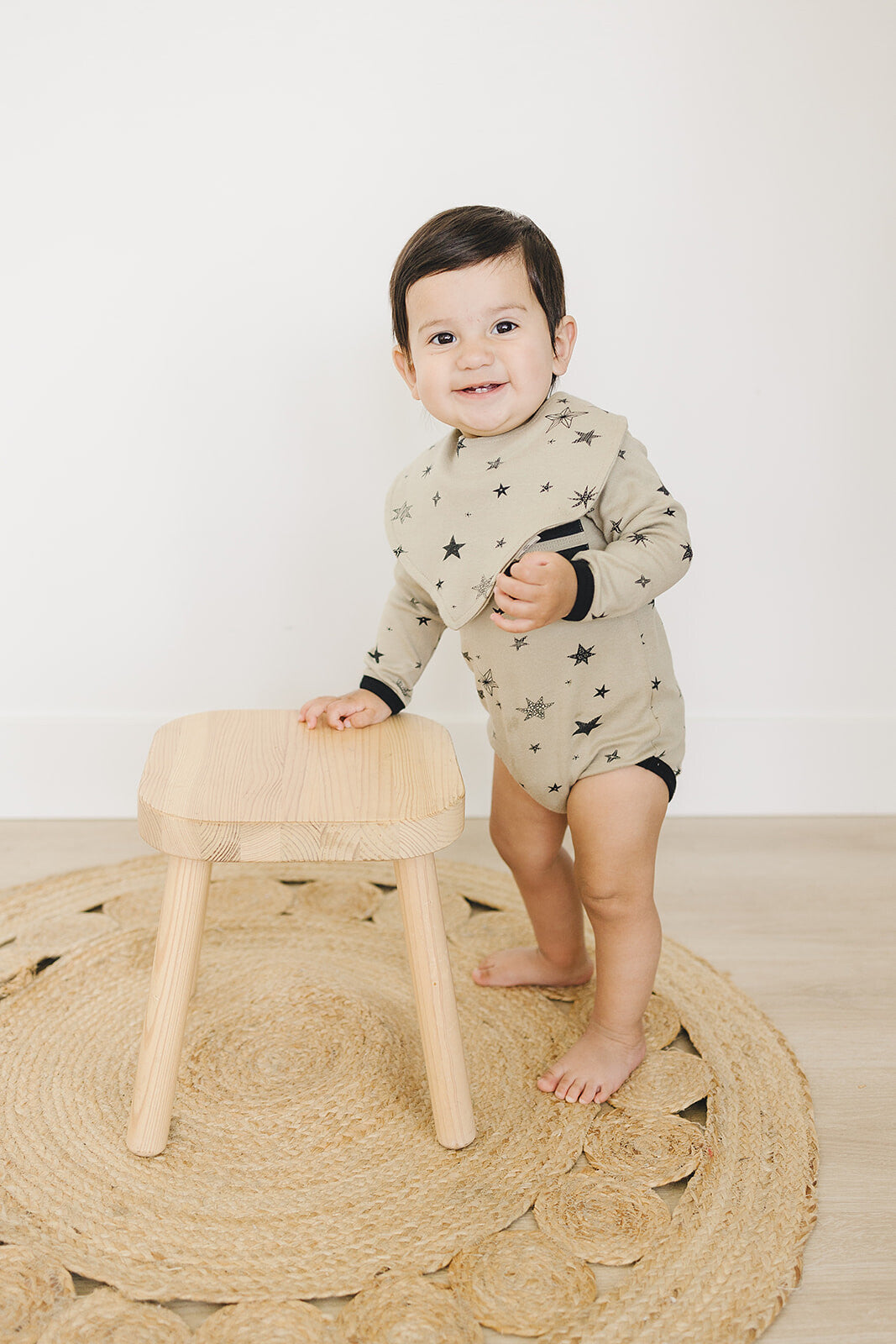 Organic Long Sleeve Baby Bodysuit - Cosmic Star