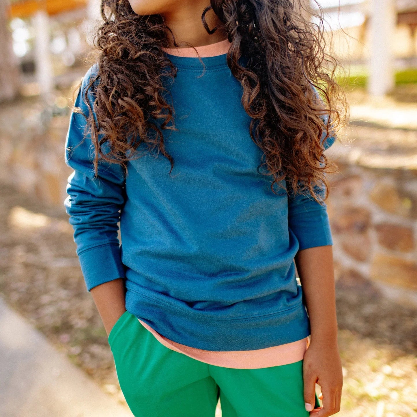 Organic Kids Stevie Raglan Sweatshirt