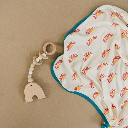 GOTS Certified Organic Cotton Baby Blanket - Sunrise