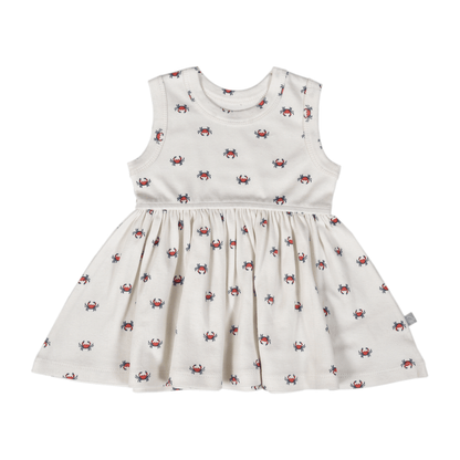 Organic Tank Twirl Dress - Crab