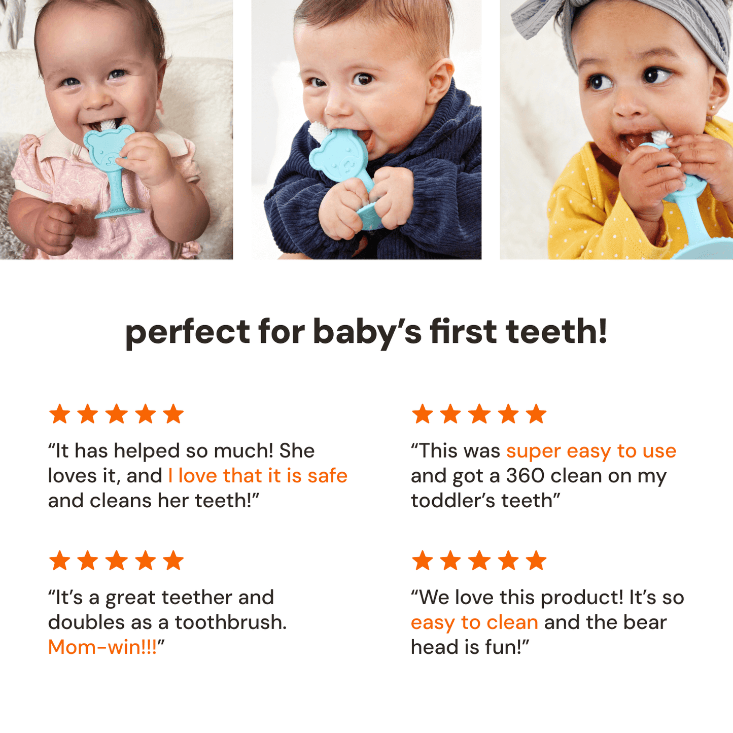 oogiebear 360° toothbrush - infant to toddler training toothbrush