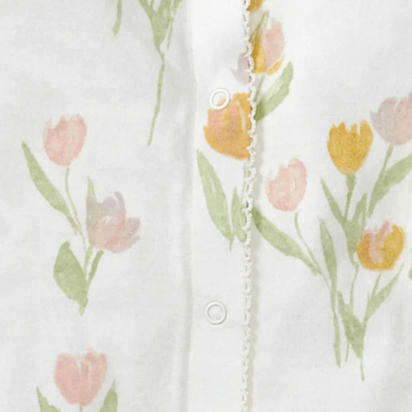 Tulip Fields Organic Baby Girl Jumpsuit & Hat Set