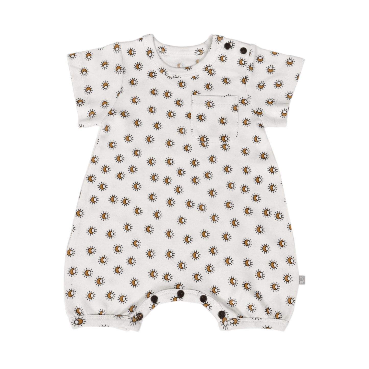 Organic Short Sleeve Baby Romper - Sun