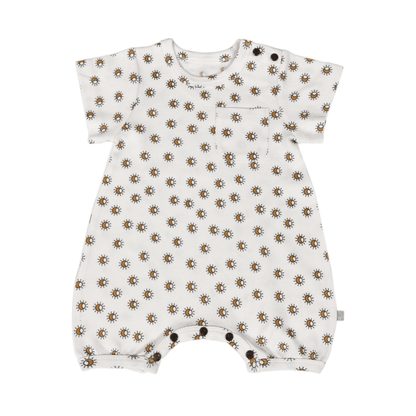 Organic Short Sleeve Baby Romper - Sun