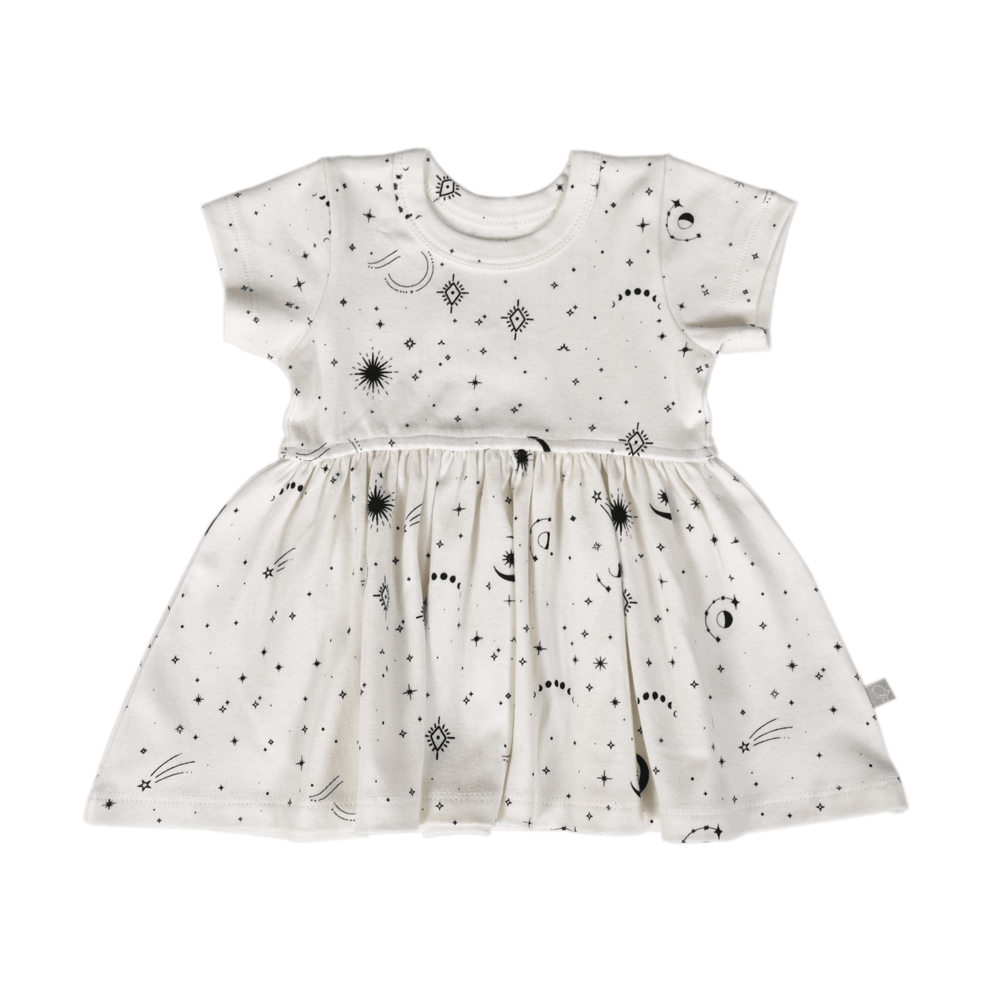 Short Sleeve Twirl Dress - Celestial