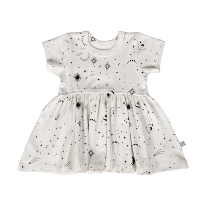 Short Sleeve Twirl Dress - Celestial