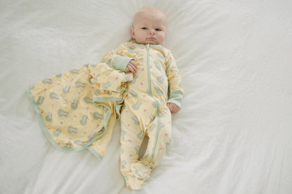 Organic Cotton Zip Footed Sleeper - Ukulele