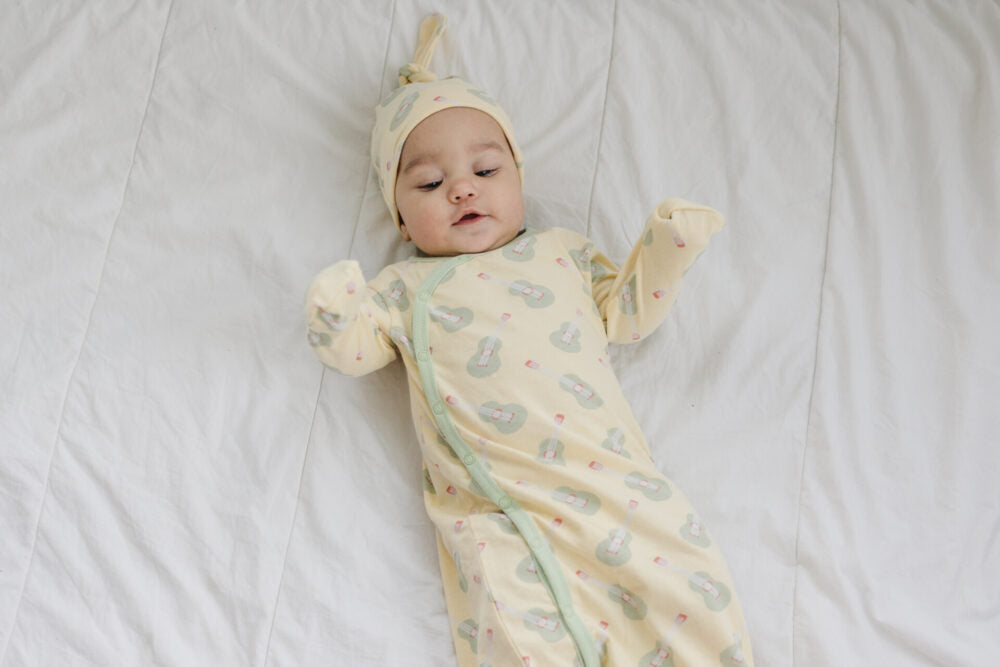 Organic Cotton Baby Sleep Gown - Ukulele