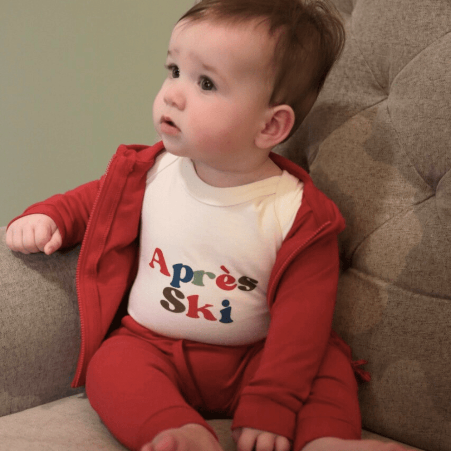 Organic Baby Lounge Pants - Scarlet Red