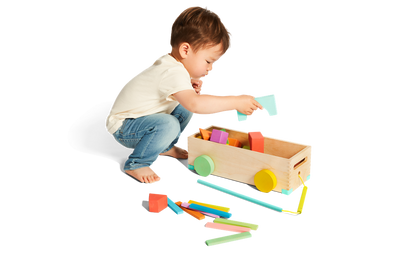 The Block Set - 70-Piece Building Activities for Toddlers & Kids