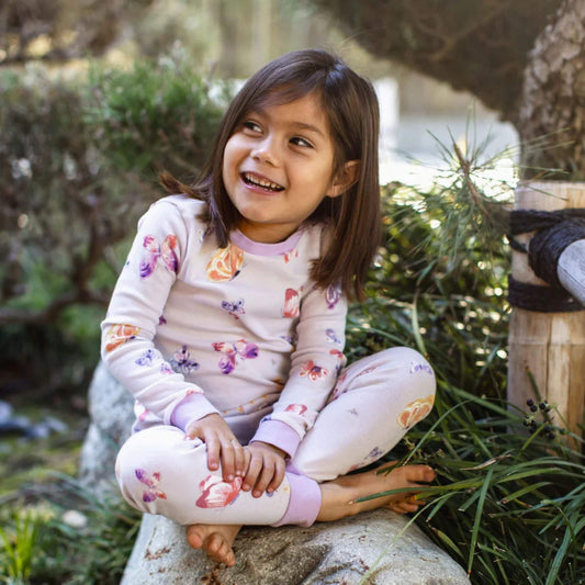 Wings A Flutter Organic Two-Piece Toddler & Kid Pajamas