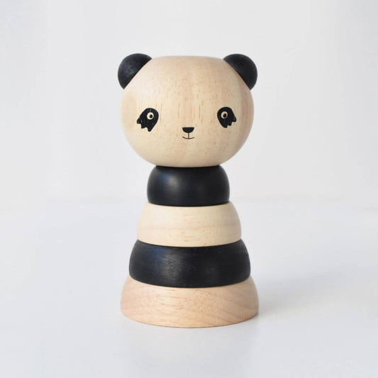 Wood Baby Toy Stacking Rings - Panda Bear