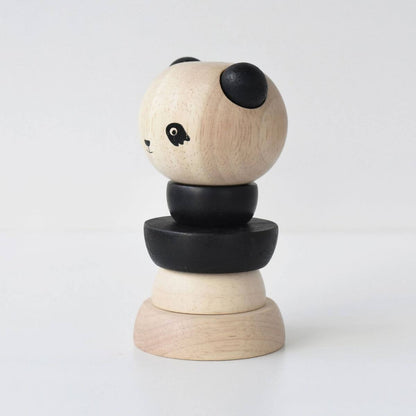Wood Baby Toy Stacking Rings - Panda Bear