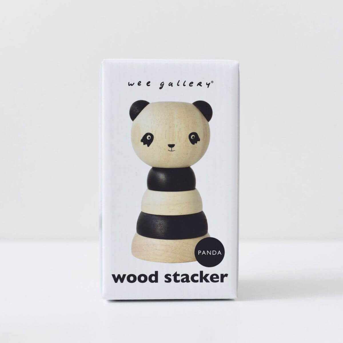 Wood Baby Toy Stacking Rings - Panda Bear